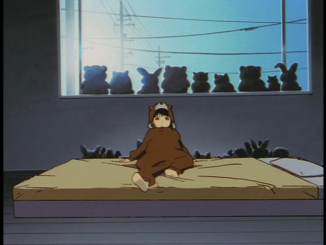 Iconic image of Lain's bear pajamas